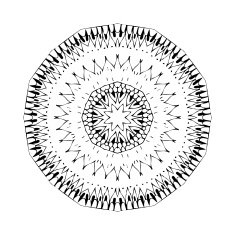 Mandala Round oriental pattern in indian style N13