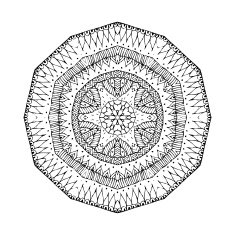 Mandala Round oriental pattern in indian style N15
