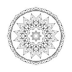Mandala Round oriental pattern in indian style N16