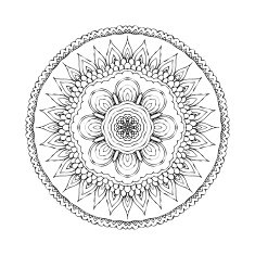 Mandala Round oriental pattern in indian style N19