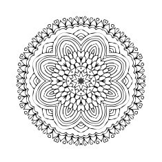 Mandala Round oriental pattern in indian style N20
