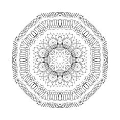 Mandala Round oriental pattern in indian style N21