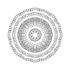Mandala Round oriental pattern in indian style N22