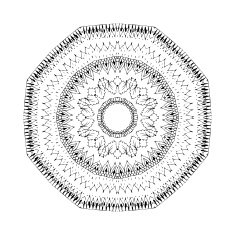 Mandala Round oriental pattern in indian style N23