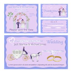 Wedding invitation thank you card save the date cards N2