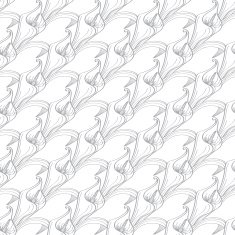 Vector Calla Lily Kala Flower Drawing Diagonal Seamless Pattern