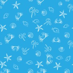 Hand drawn marine pattern N2
