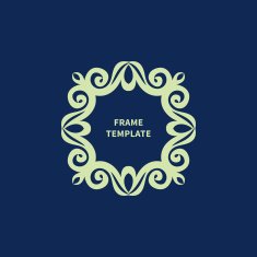 Refined vector monogram for design template N4