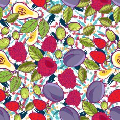 Tribal and Sweet berries seamless N2