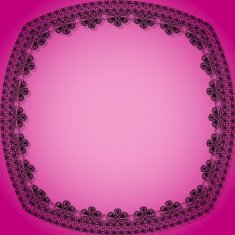 black lace frame with shadow