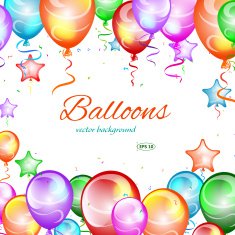 Festive background balloons