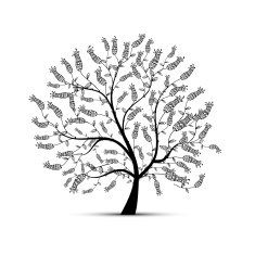 Art tree beautiful for your design N3