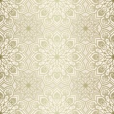 Mandala geometric pattern gold and beige
