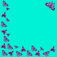 openwork frame of butterflies