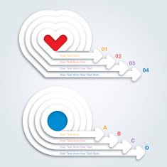 Infographics heart and circle N2
