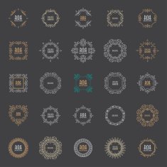 Abstract line geometric frame