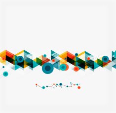 Clean colorful unusual geometric pattern design N215