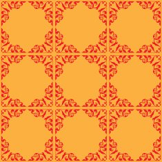 red and orange ornamental seamless pattern - vector