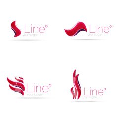 Abstract wave line icon N4
