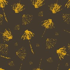 Leaves flowers hand drawn grunge background N5