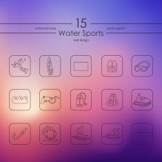 Set of water sports icons N2