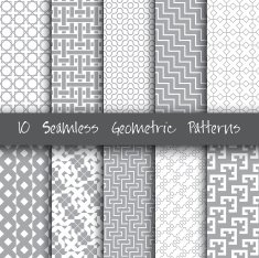 Grunge Seamless Geometric Patterns Set N2