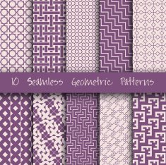 Grunge Seamless Geometric Patterns Set N6