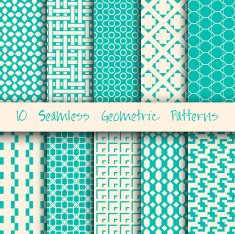 Grunge Seamless Geometric Patterns Set N8