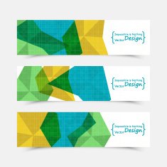 Geometric figures of different shapes on abstract background