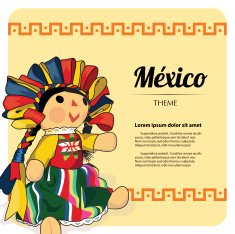Mexican Doll Copy Space