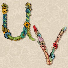 Floral alphabet N5