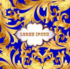 background with Golden design vintage ornament