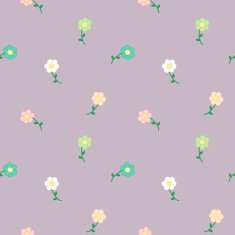 cute cartoon pastel daisy flowers seamless pattern