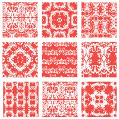 Set of squared backgrounds - ornamental seamless pattern N8