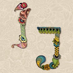 Floral alphabet N11