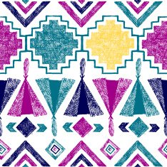 hand drawn tribal seamless pattern N4