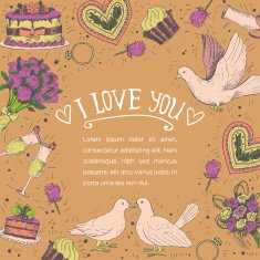 Hand drawn love symbols N8