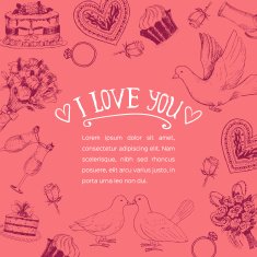 Hand drawn love symbols N10