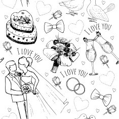 Hand drawn love symbols N23