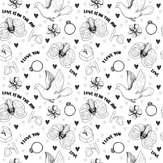 Hand drawn love symbols N33