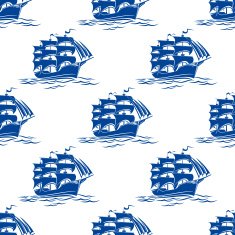 Seamless pattern of a sailing ships