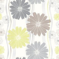 Seamless pattern of abstract flowers N9