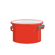 Red pot Tableware for cooking food Kitchenware sou