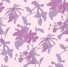 Seamless pattern with flowers orchids N14
