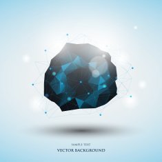 Abstract vector polygonal mesh molecule science background