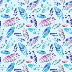 watercolor pattern of imprint leaves seamless texture background N2