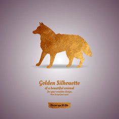 Creative design with golden silhouete N2