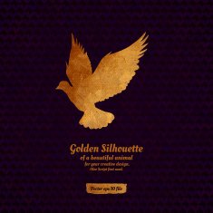Creative design with golden silhouete N4