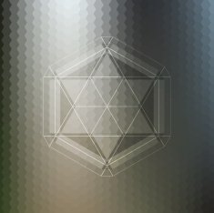 Abstract pattern on blurred hexagonal background minimalistic geometric template vector