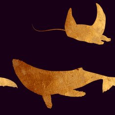 Seamless pattern with golden animals N7